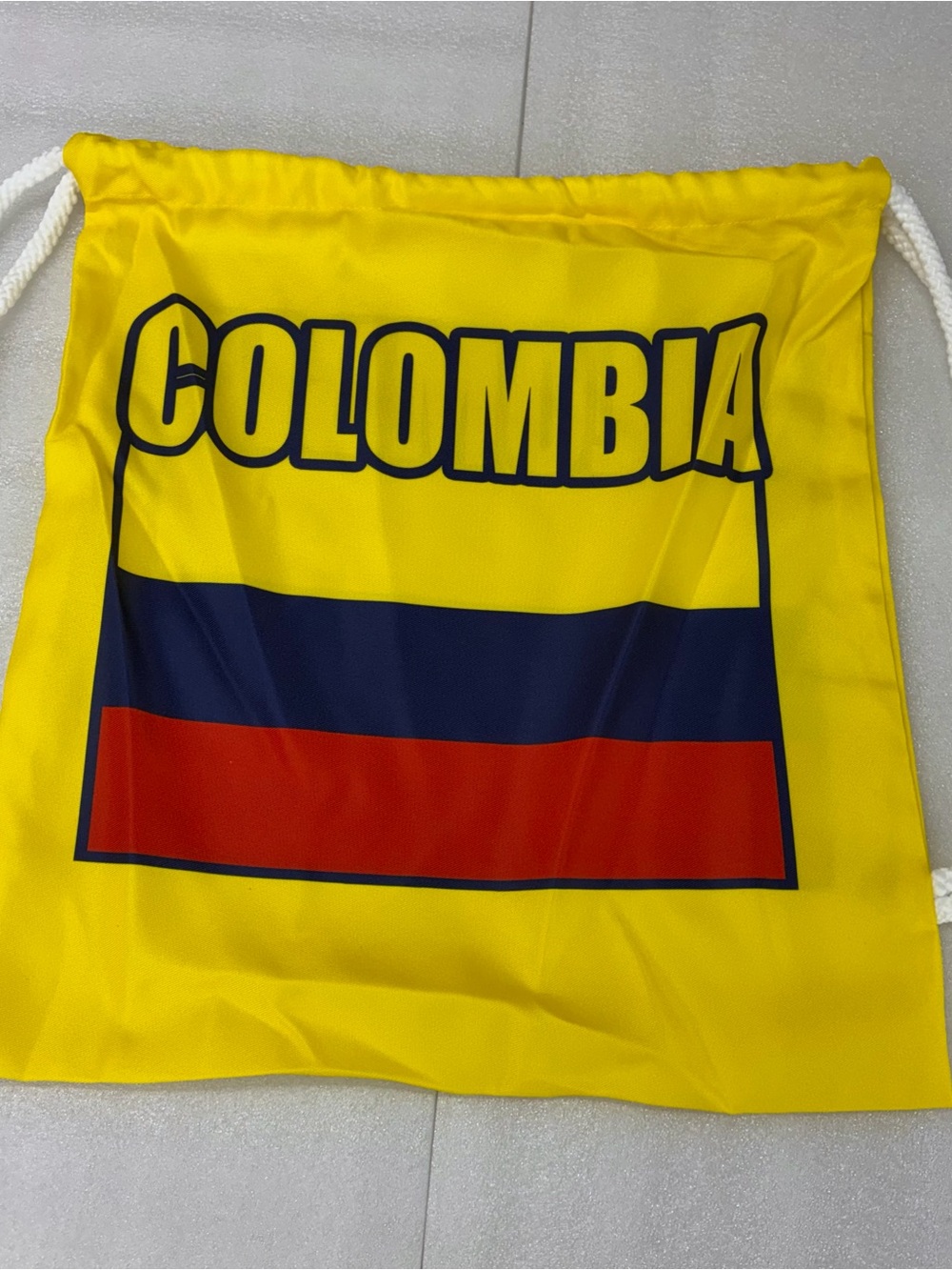 Colombia Yellow National Flag Drawstring Bag FIFA World Cup Ready